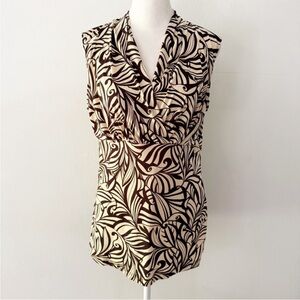 Vintage Women Y2K Babydoll Abstract Tank Large Office Work Casual Artsy Mature